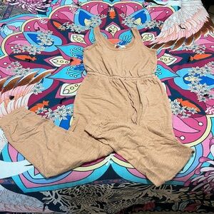 Free people beach bicoastal jumpsuit peach drawstring waist lounge M